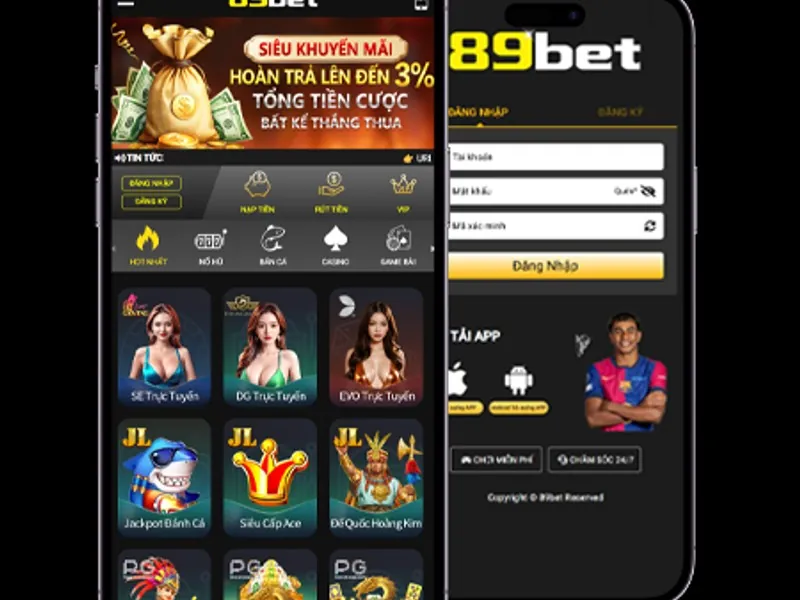 Màn hình đăng nhập ứng dụng 55win Bet